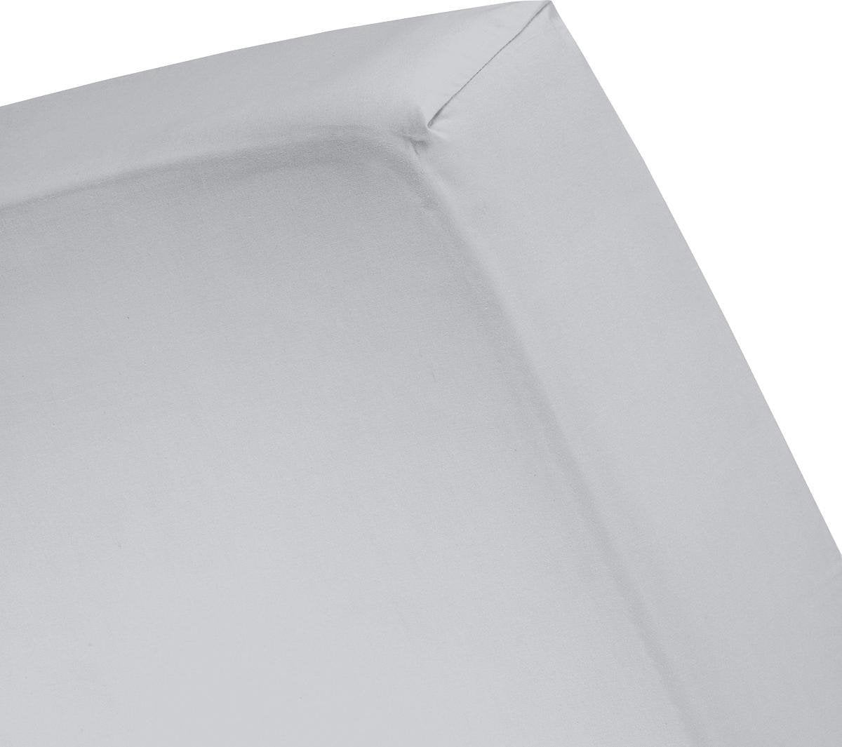Cinderella weekend hoeslaken - geschikt voor boxspring - katoen - 90x200 cm - tot 35 cm matrashoogte - licht grijs