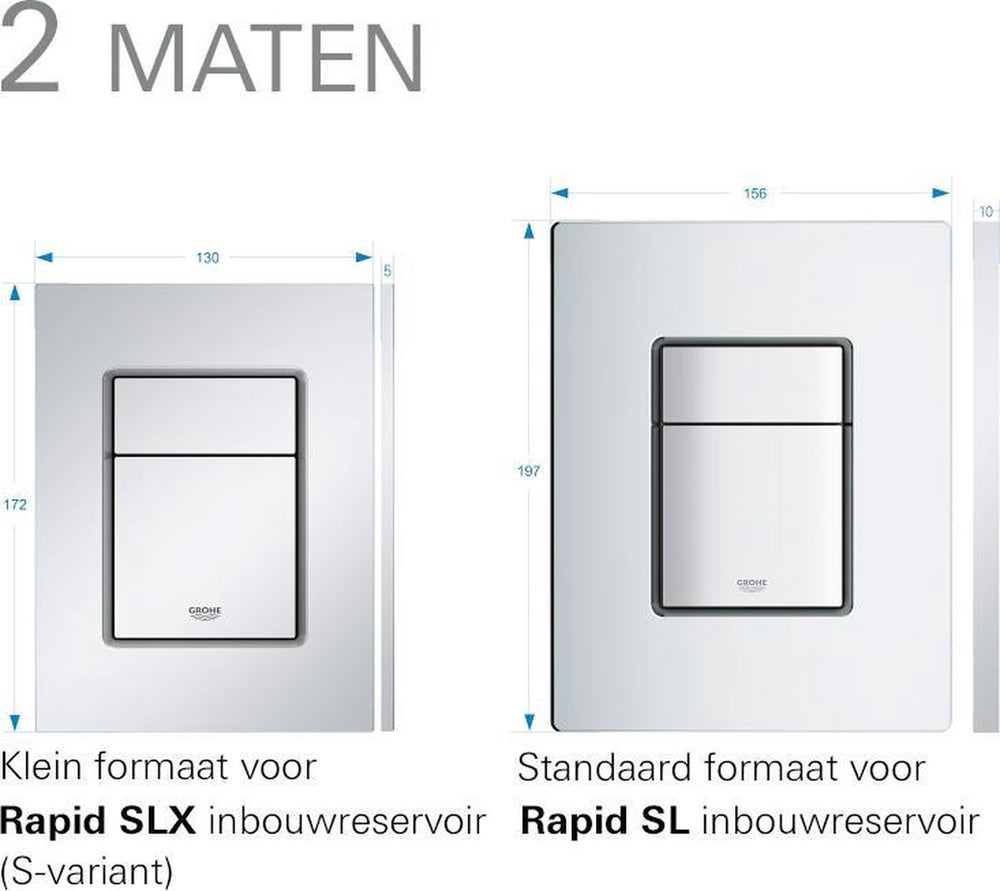 Grohe skate cosmopolitan bedieningsplaat - dual - kunststof - cool sunrise brushed (mat goud)
