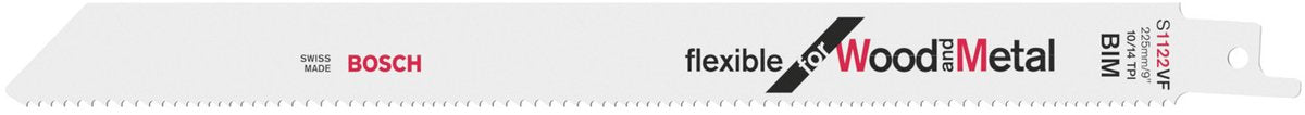 Bosch accessoires 5x reciprozaagblad flexible voor hout en metaal s1122vf - 2608654981