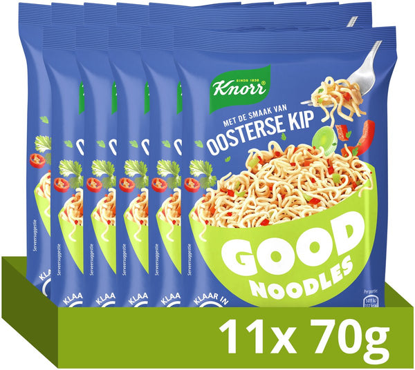 Knorr good noodles - oosterse kip - zonder kunstmatige kleurstoffen en conserveermiddelen - 11 x 70 g