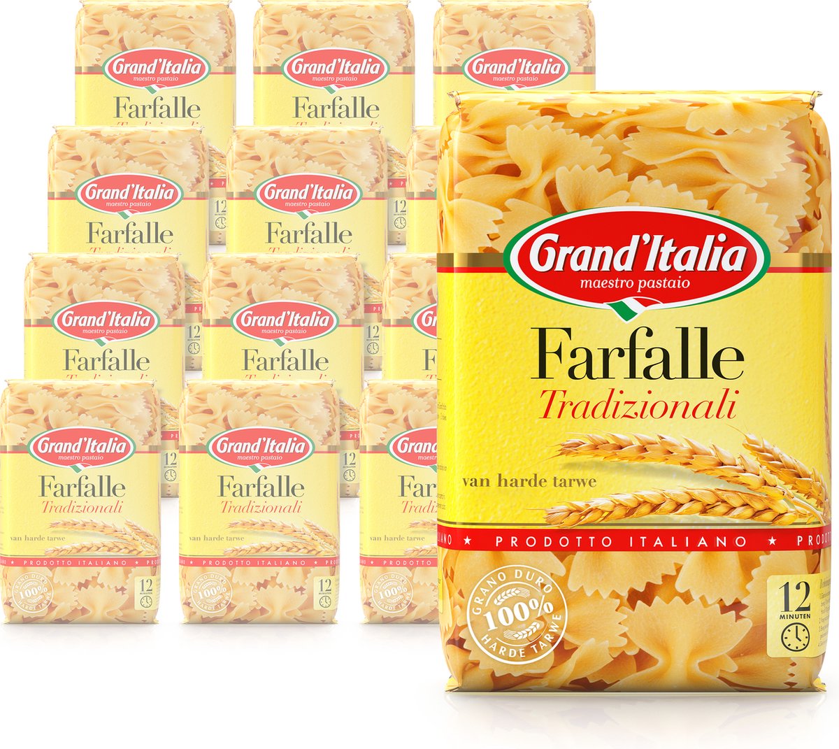 Grand'italia farfalle tradizionali - pasta - 12 x 500g