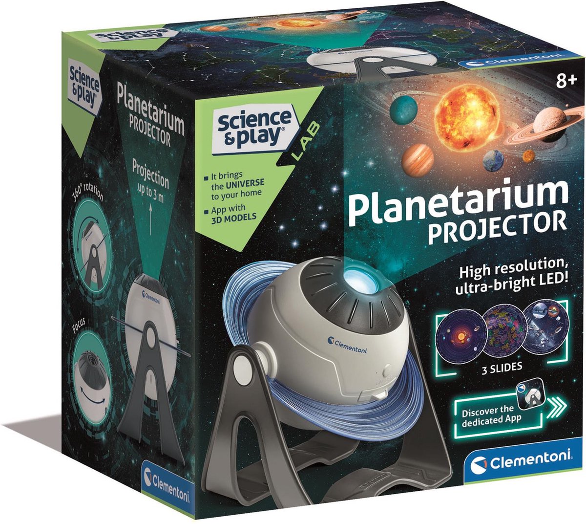 Clementoni wetenschap spel - planetarium projector - stem speelgoed - planeten en sterren bewonderen - vanaf 8 jaar