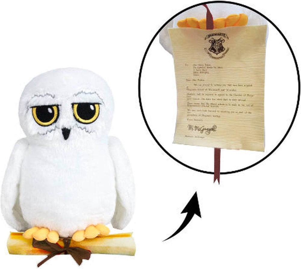 Harry potter - knuffel - hedwig de uil met brief - play by play - t300 - 25 cm