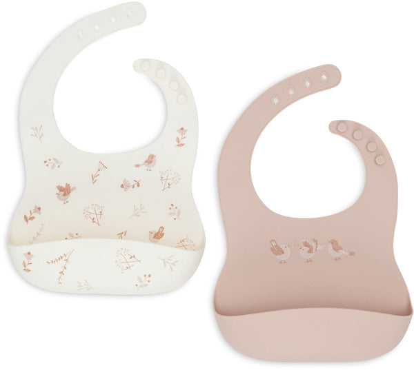 Jollein slab siliconen lovely birds 2-pack