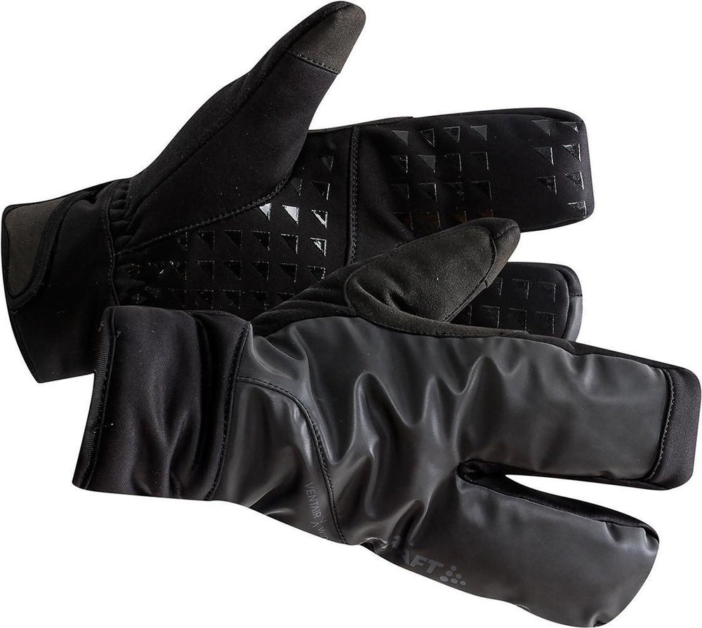 Craft fietshandschoenen winter unisex zwart siberian 2.0 split finger glove black-xl