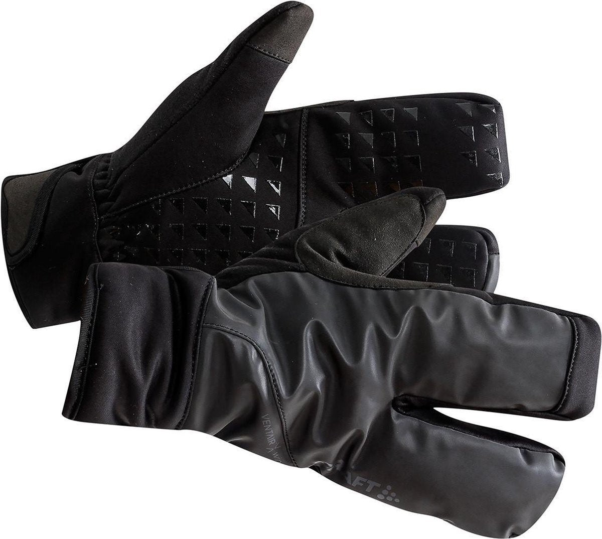 Craft fietshandschoenen winter unisex zwart siberian 2.0 split finger glove black-xl