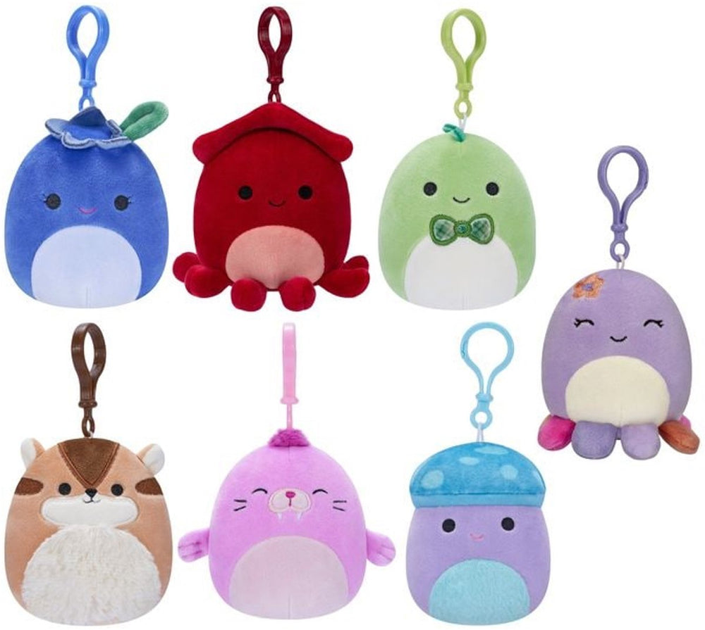 Squishmallows clip-on pluche 9 cm assorti
