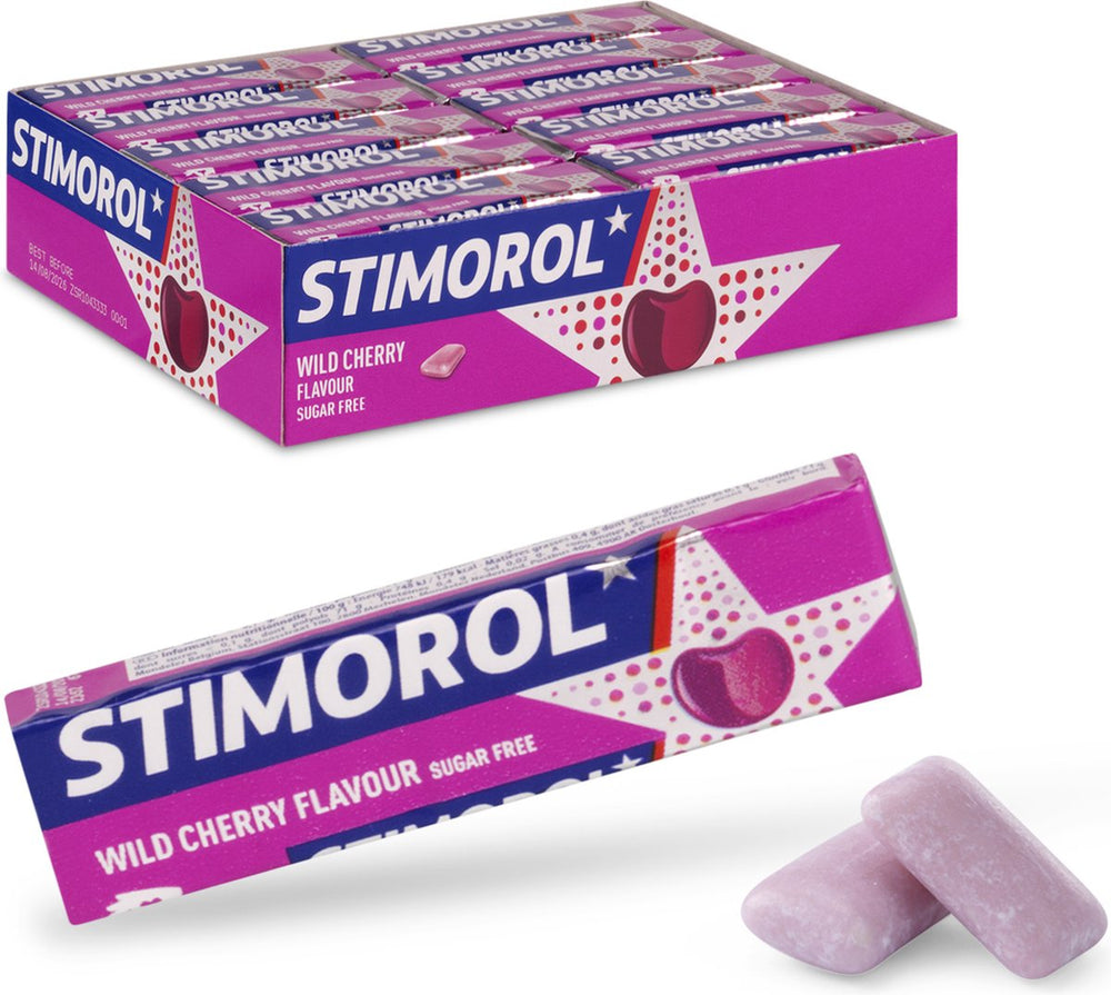 Stimorol wild cherry - kauwgom - suikervrij - 1x30stuks