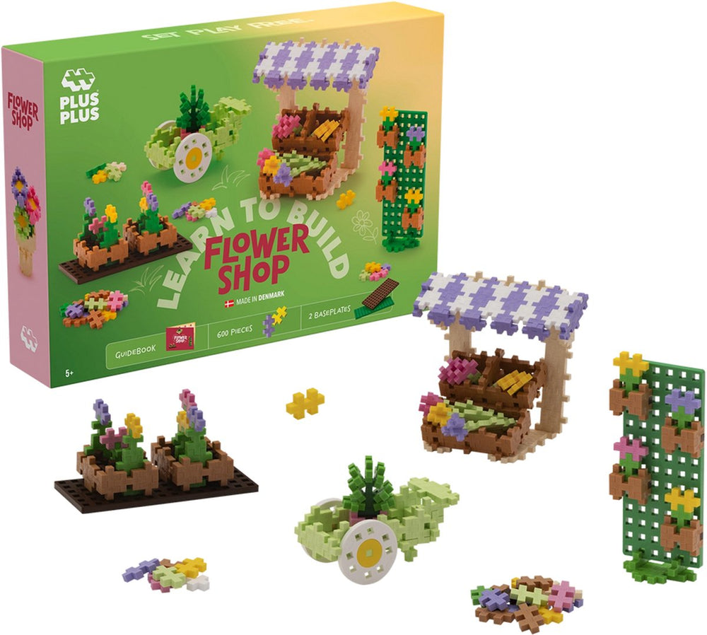 Plus-plus learn to build bloemenwinkel 600 delige bouwset - 5008 - bouwspeelgoed - constructiespeelgoed - set met bouwstenen - vanaf 5 jaar