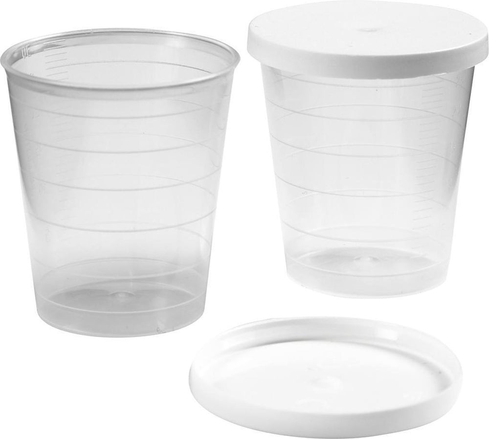 Creotime cc bekertjes met deksel 30 ml 75 stuks
