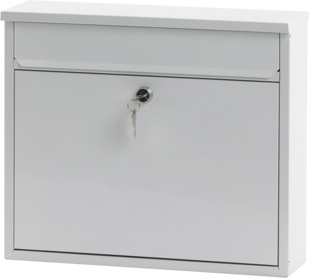 V-part - wandbrievenbus granadan - galvanized steel powder coated - wit - brievenbus