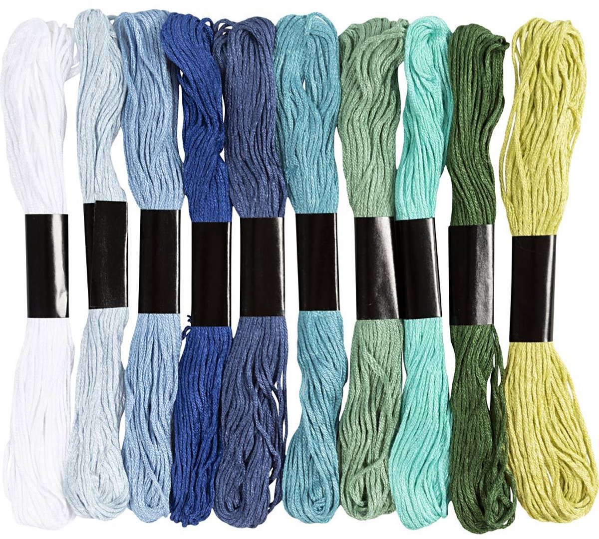 Creativ company borduurgaren blauw groen harmonie