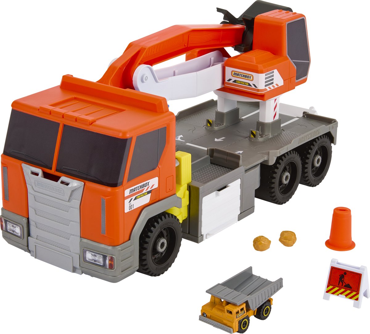 Matchbox action drivers - transforming excavator - speelgoedvoertuig