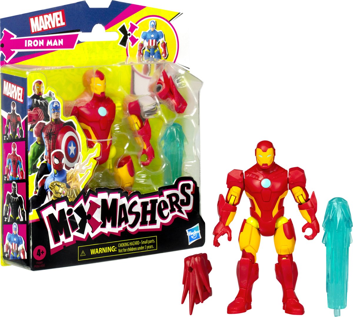 Hasbro marvel avengers mixmashers - iron man - actiefiguur 12 cm
