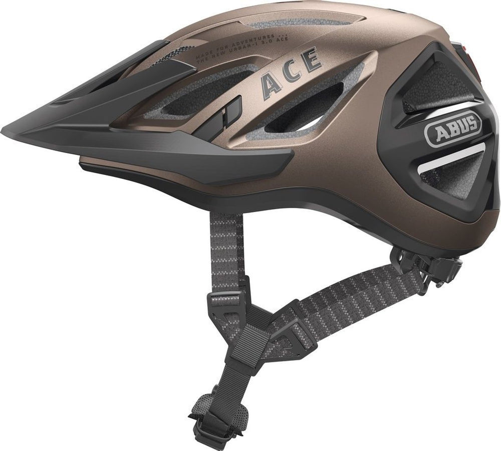 Abus urban-i 3.0 ace - fietshelm metallic copper s (51 - 55 cm)