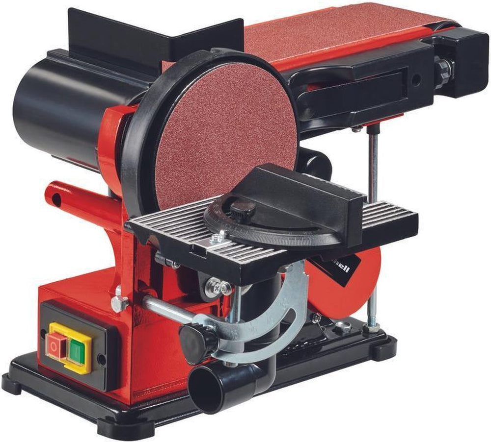 Einhell elektrische band- en schijfschuurmachine tc-us 380 - 380 w - schuurbandsnelheid 292 m min - toerental schijfschuurmachine 1.450 t min - incl. 1x schuurband k80 en 1x schuurschijf k80