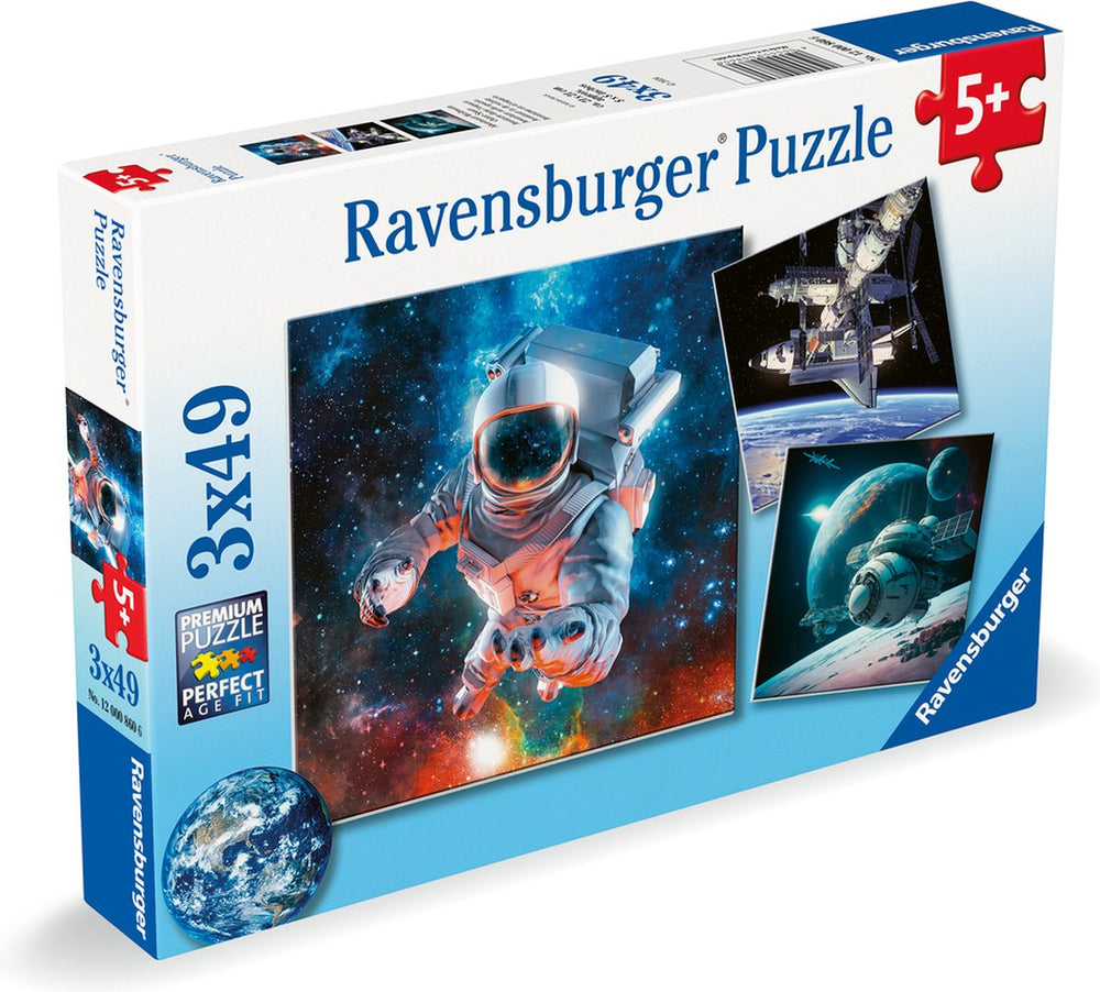 Ravensburger puzzle space - three puzzles - 49 pieces - children's puzzle