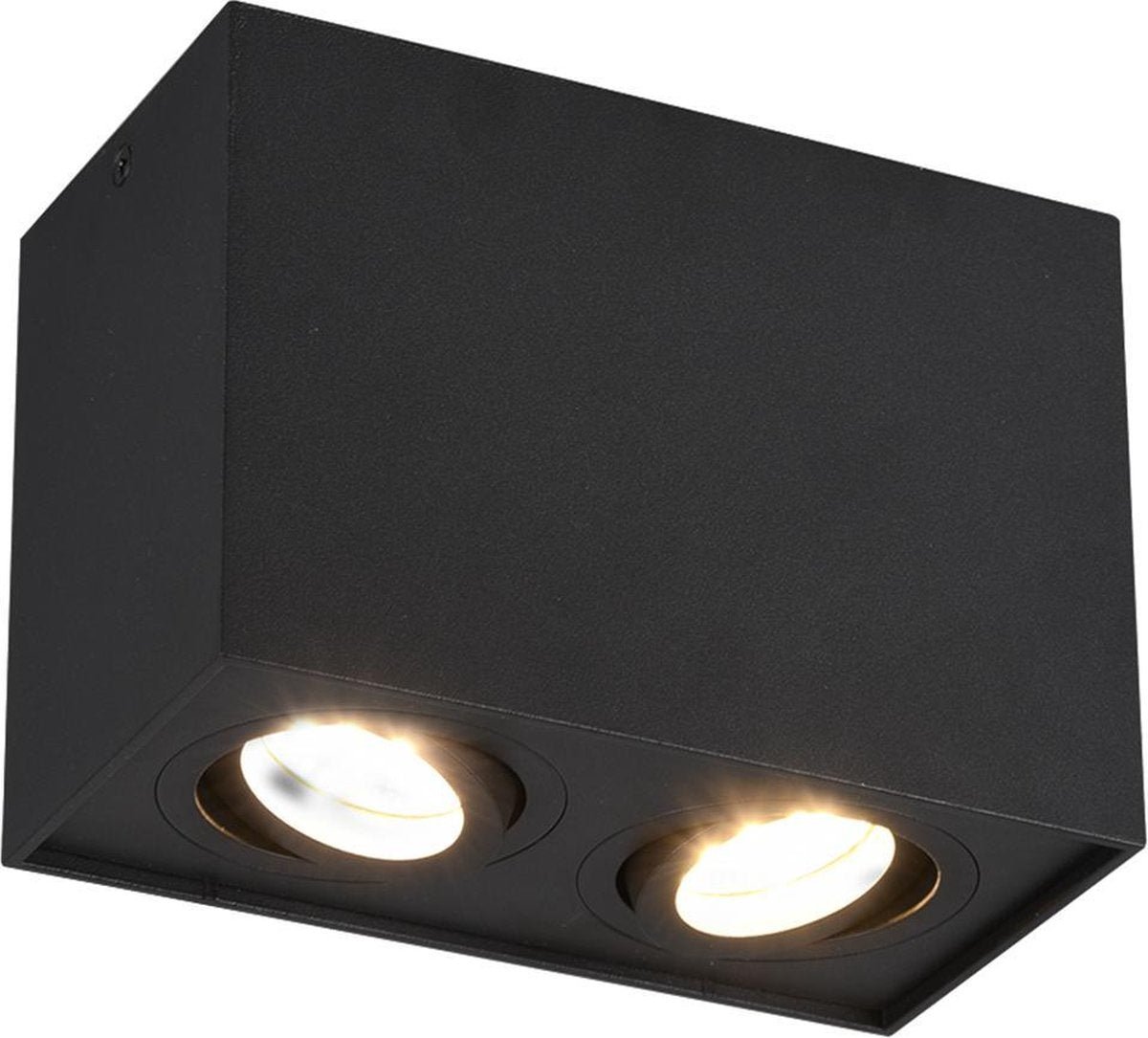 Trio biscuit - plafondlamp - zwart mat - excl. 2x gu10 35w