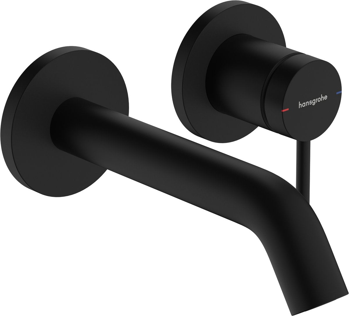 Hansgrohe tecturis s - inbouw wastafelkraan - voor wandmontage - ééngreeps bediening - 16,5 cm uitloop - mat zwart