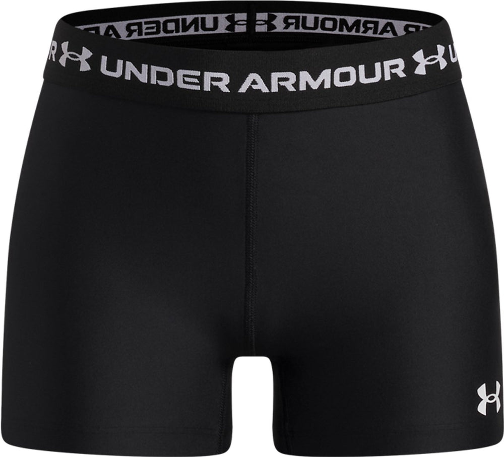 Under armour heatgear shorty-blk meisjes sportbroek - zwart - wit