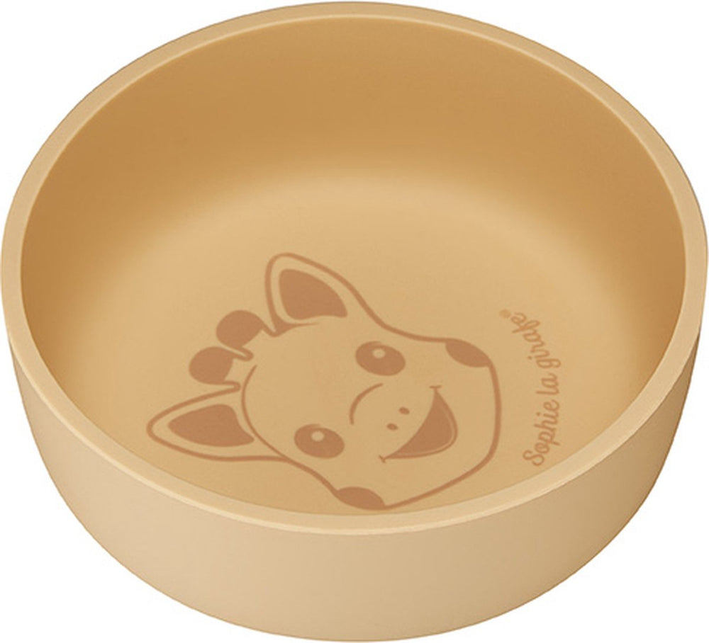 Sophie de giraf kom - kinder servies - bakje - vaatwasser- en magnetronbestendig - siliconen - in witte geschenkdoos - beige