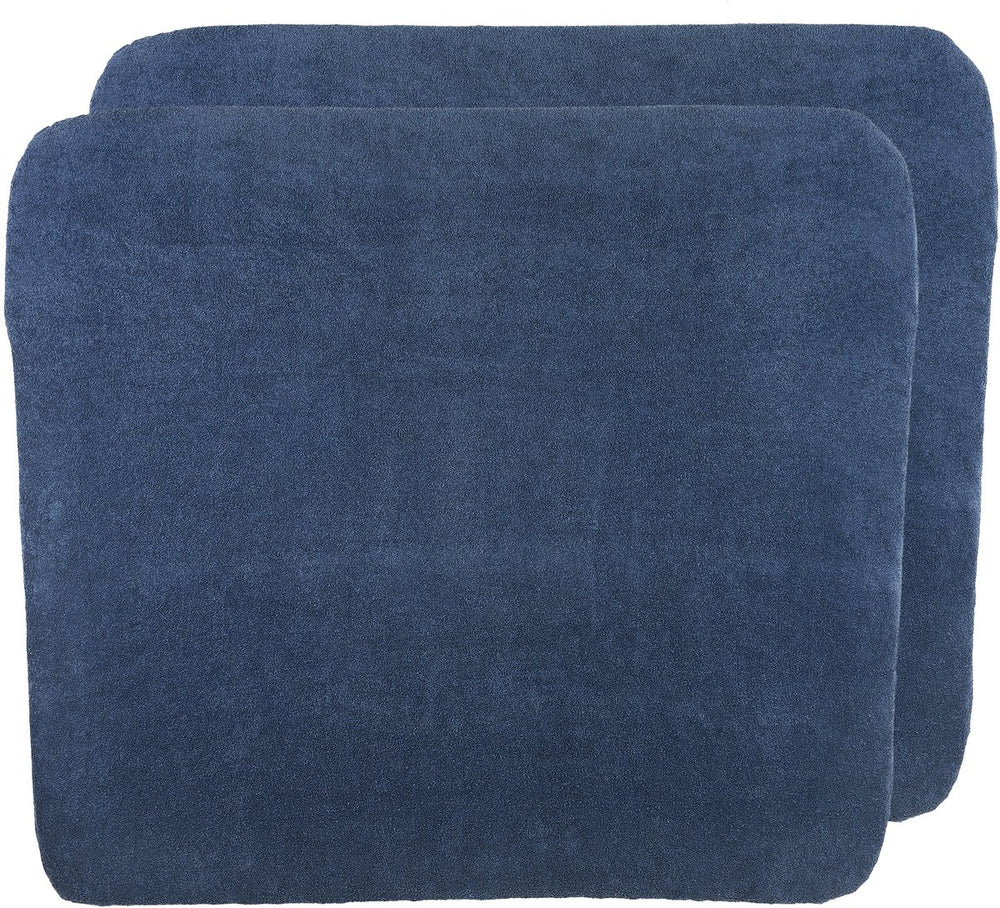 Meyco baby uni aankleedkussenhoes - 2-pack - badstof - indigo - 85x75cm