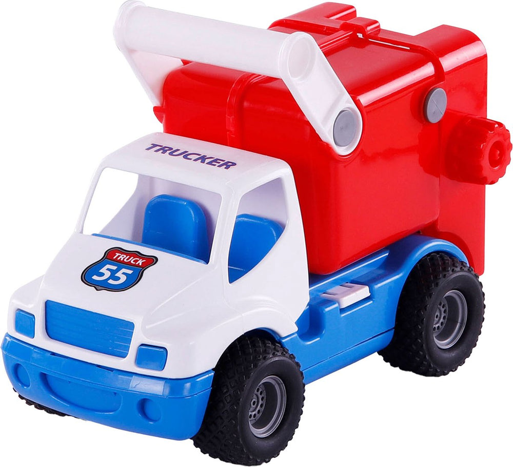 Cavallino handgreep vuilniswagen met rubberbanden, 29cm