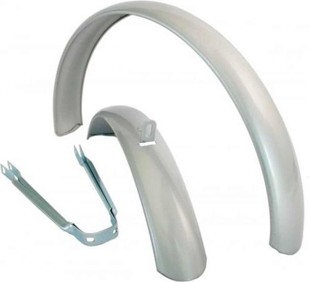 Spatbord set 12 universeel zilver