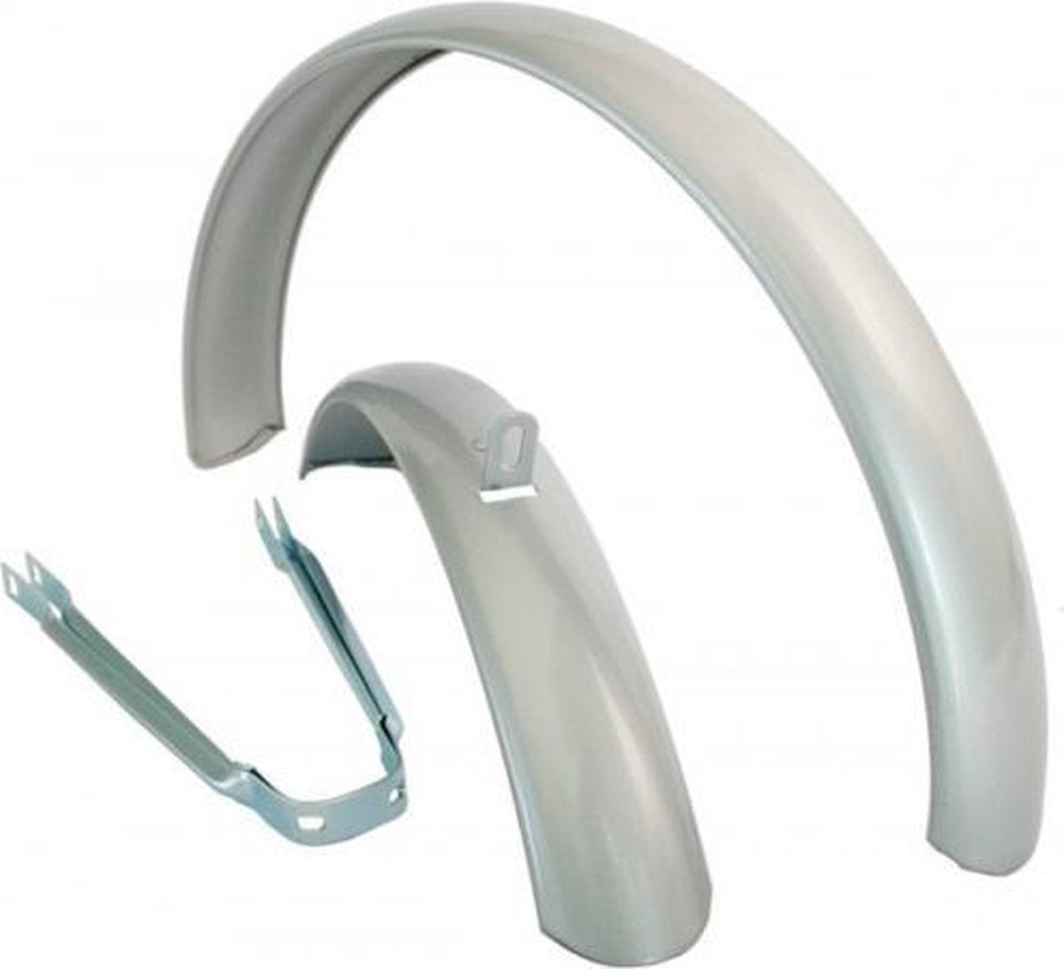 Spatbord set 12 universeel zilver
