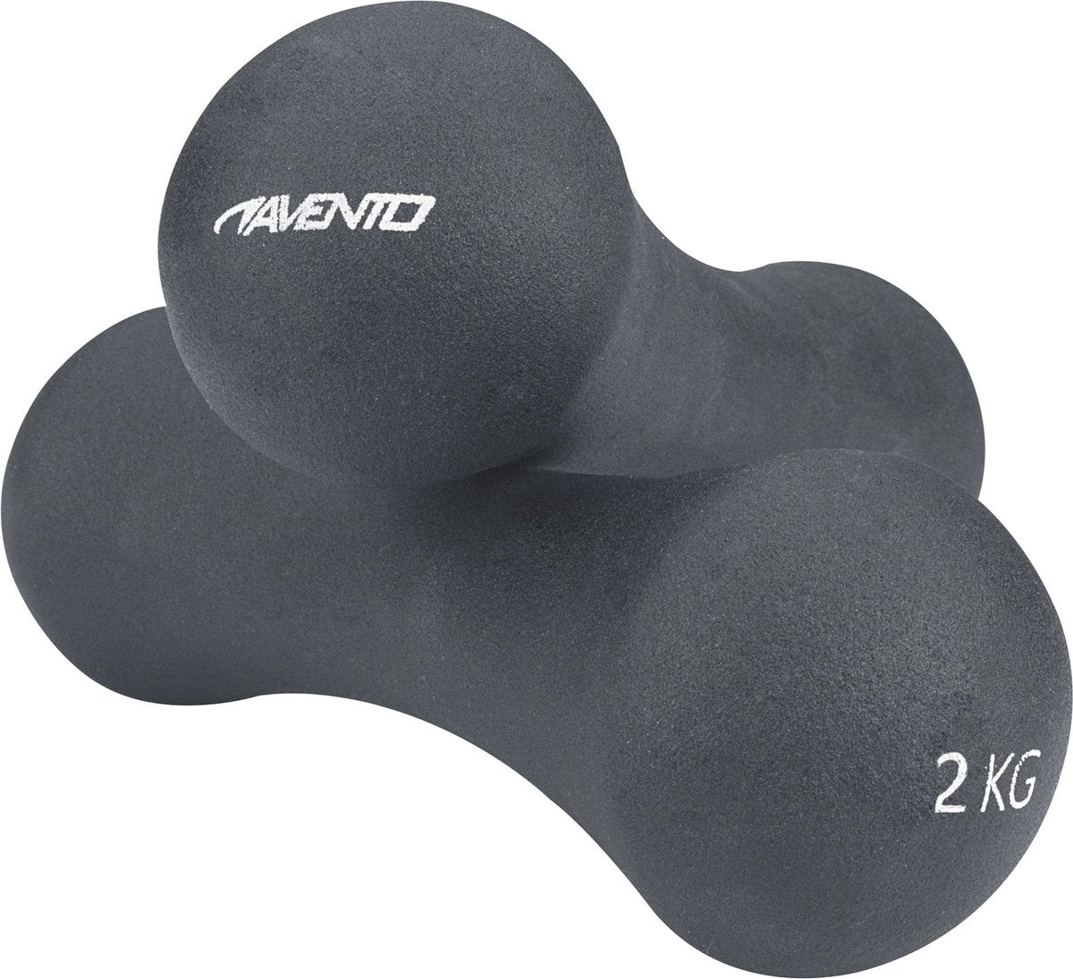 Avento handgewicht set - bone - 2x 2 kg - grijs