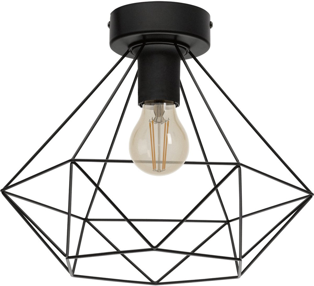 Eglo tarbes plafondlamp - e27 - ø 32,5 cm - zwart