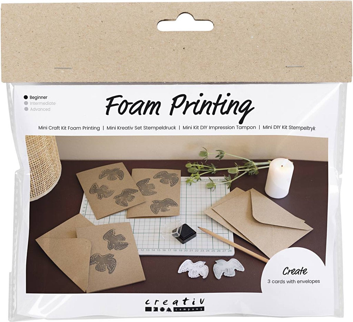 Creativ company https: www.cchobby.nl mini-hobbyset-foam-druk-kaart-met-duiven-beige-1-doos