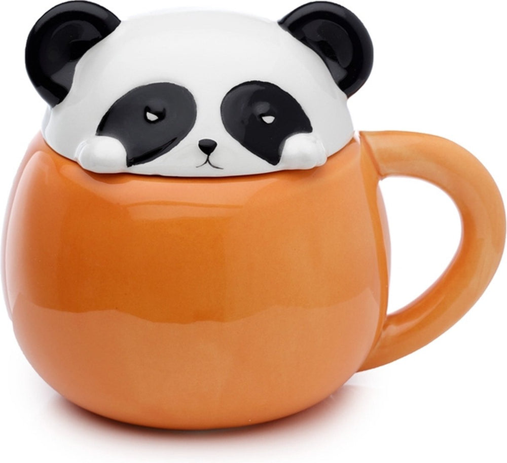 Adoramals panda dekselvormige keramische mok