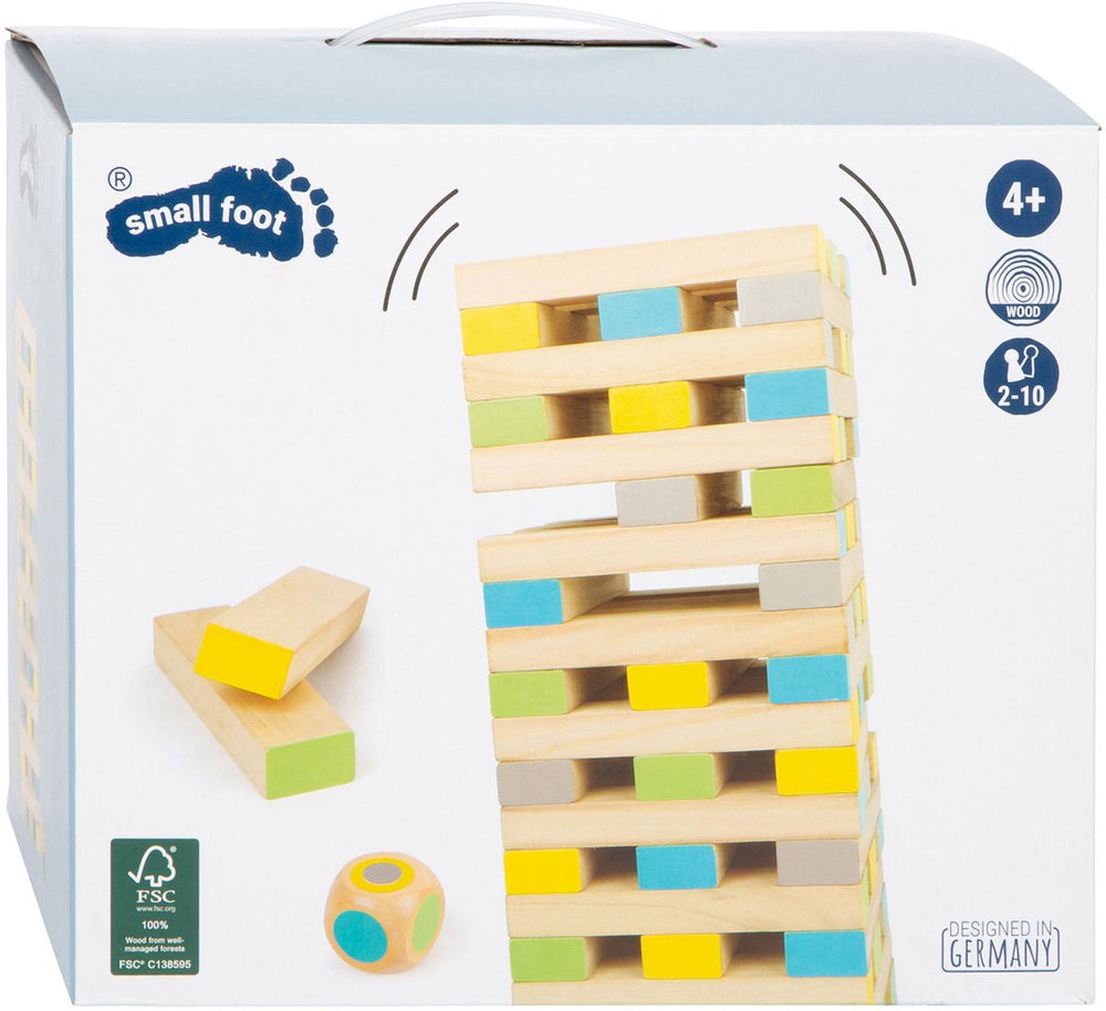 Small foot - wooden tumbling tower balancing game xxl
