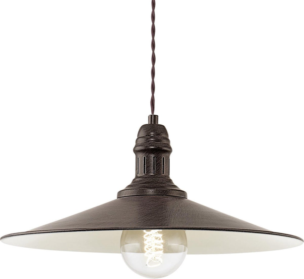 Eglo stockbury - hanglamp - 1 lichts - ø360mm. - antiek bruin, beige