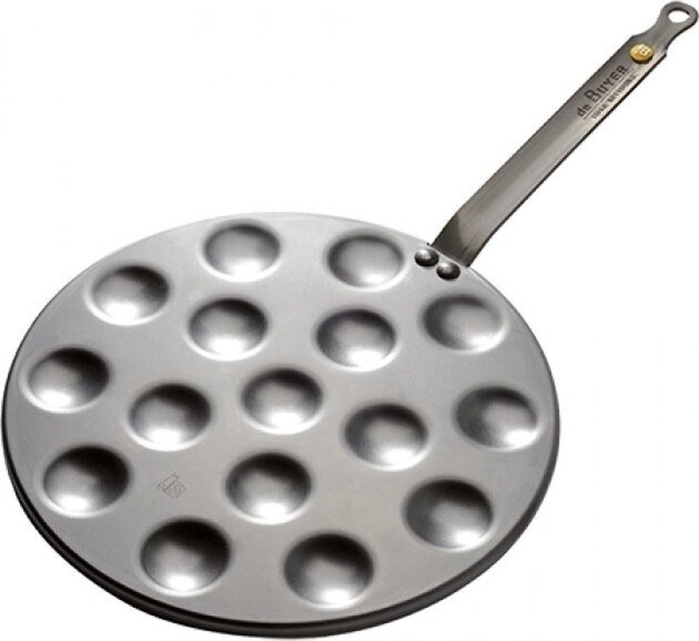 Debuyer de buyer mineral b poffertjespan 27 cm – 16 poffertjes – plaatstaal – pfas-vrij – geschikt voor inductie – made in france