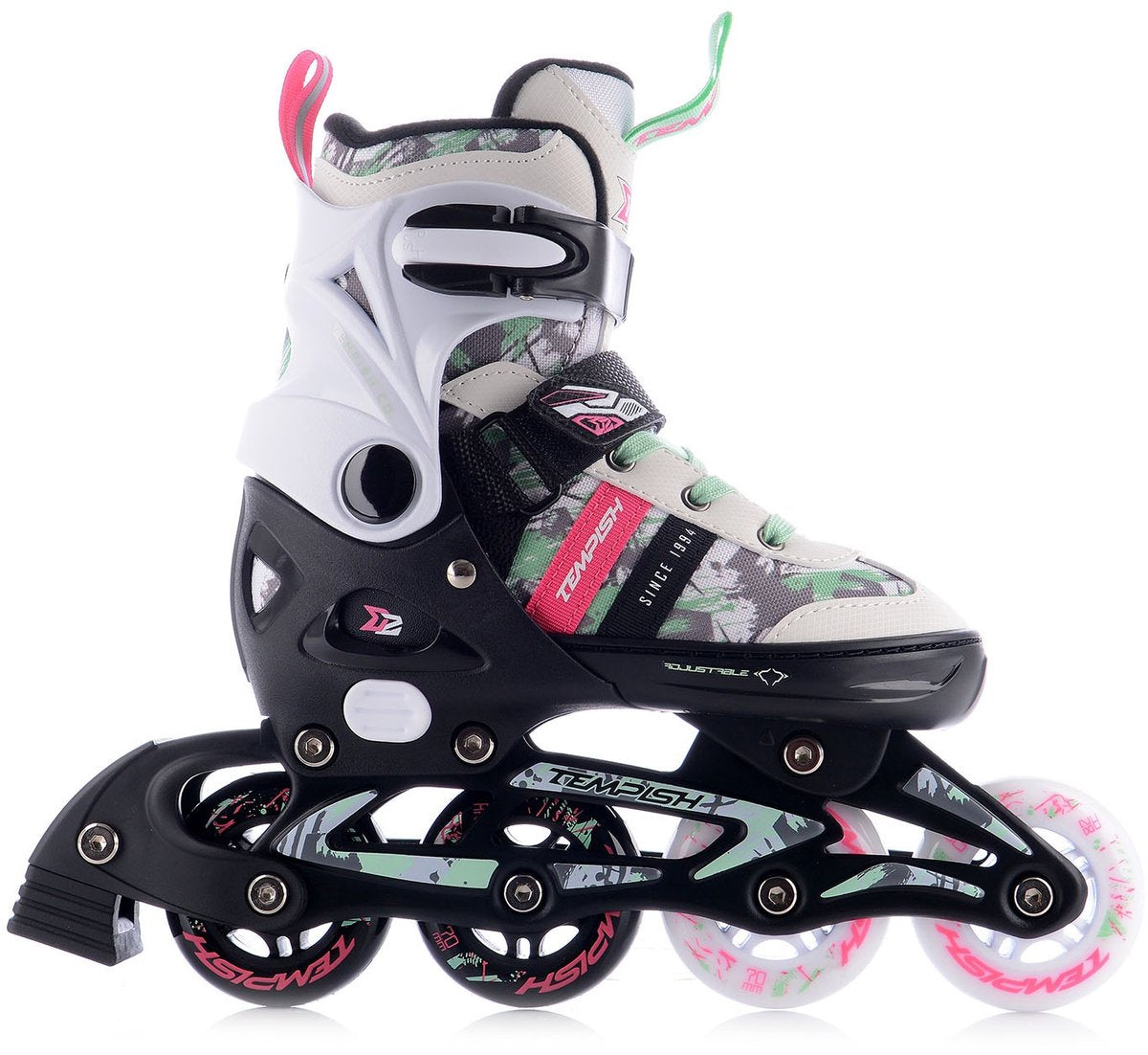 Tempish dasty 2 skeelers - inline skates - verstelbaar - kinderen - wit - maat 37-40