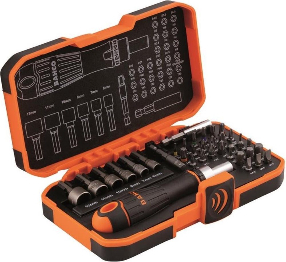 Bahco 59 s36bcr ratelschroevendraaier ¼ ”en bitset, 36-delig