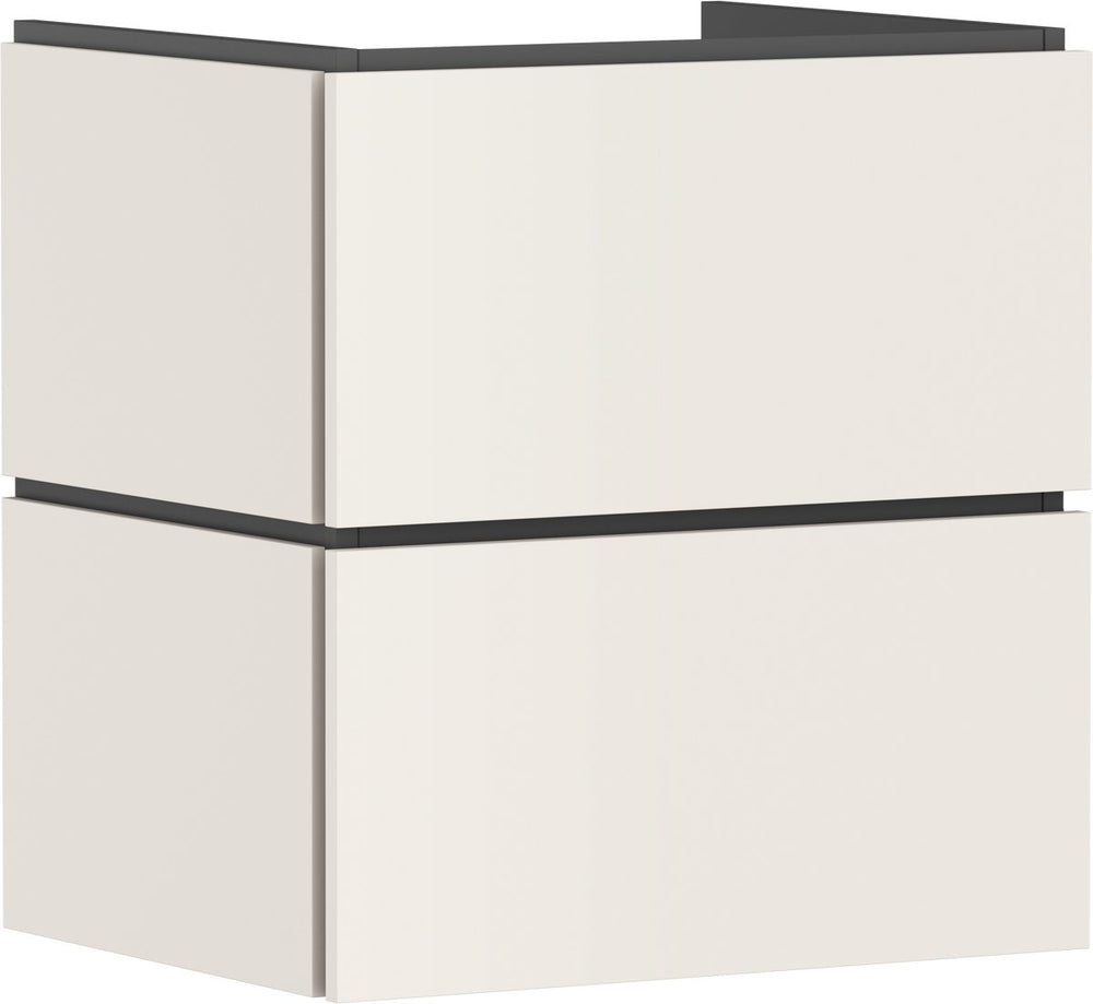 Hansgrohe xilesa e - badmeubel - 580 470mm maat - 2 lades - push-open lades - voor wastafel - sand matt beige