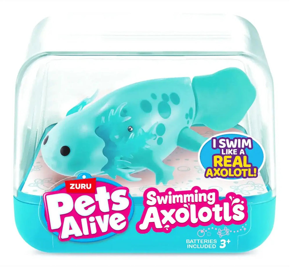Zuru pets alive swimming axolotl - interactief water speelgoed - vanaf 3 jaar - robot speelgoed vis - zwemt in 5 richtingen