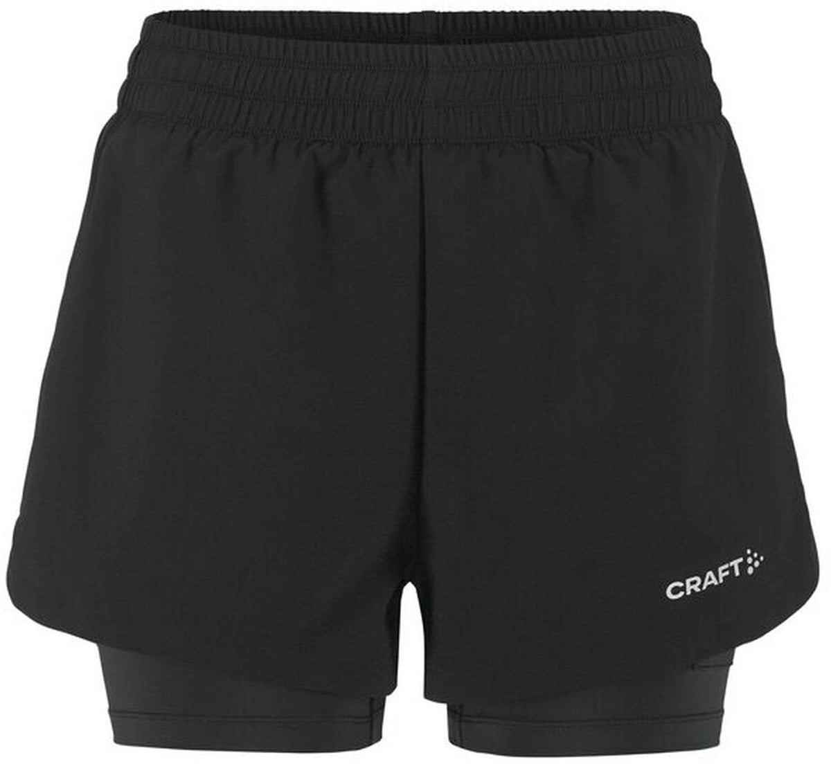 Craft adv essence 2-in-1 shorts 2 w dames sportbroek - zwart