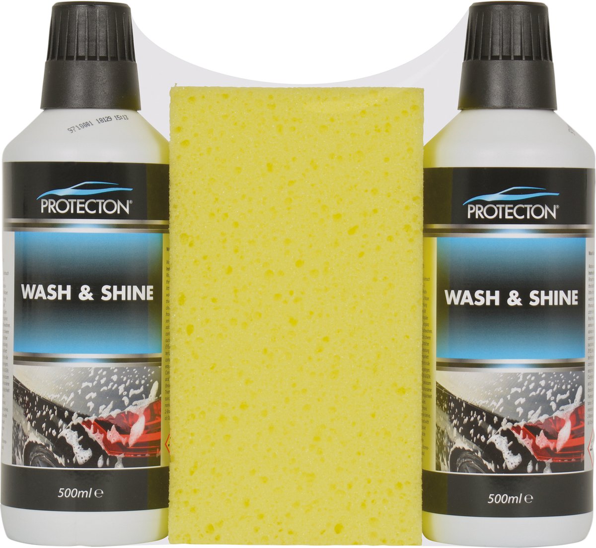 kit de nettoyage Wash Shine avec éponge 1 litre 3 pièces