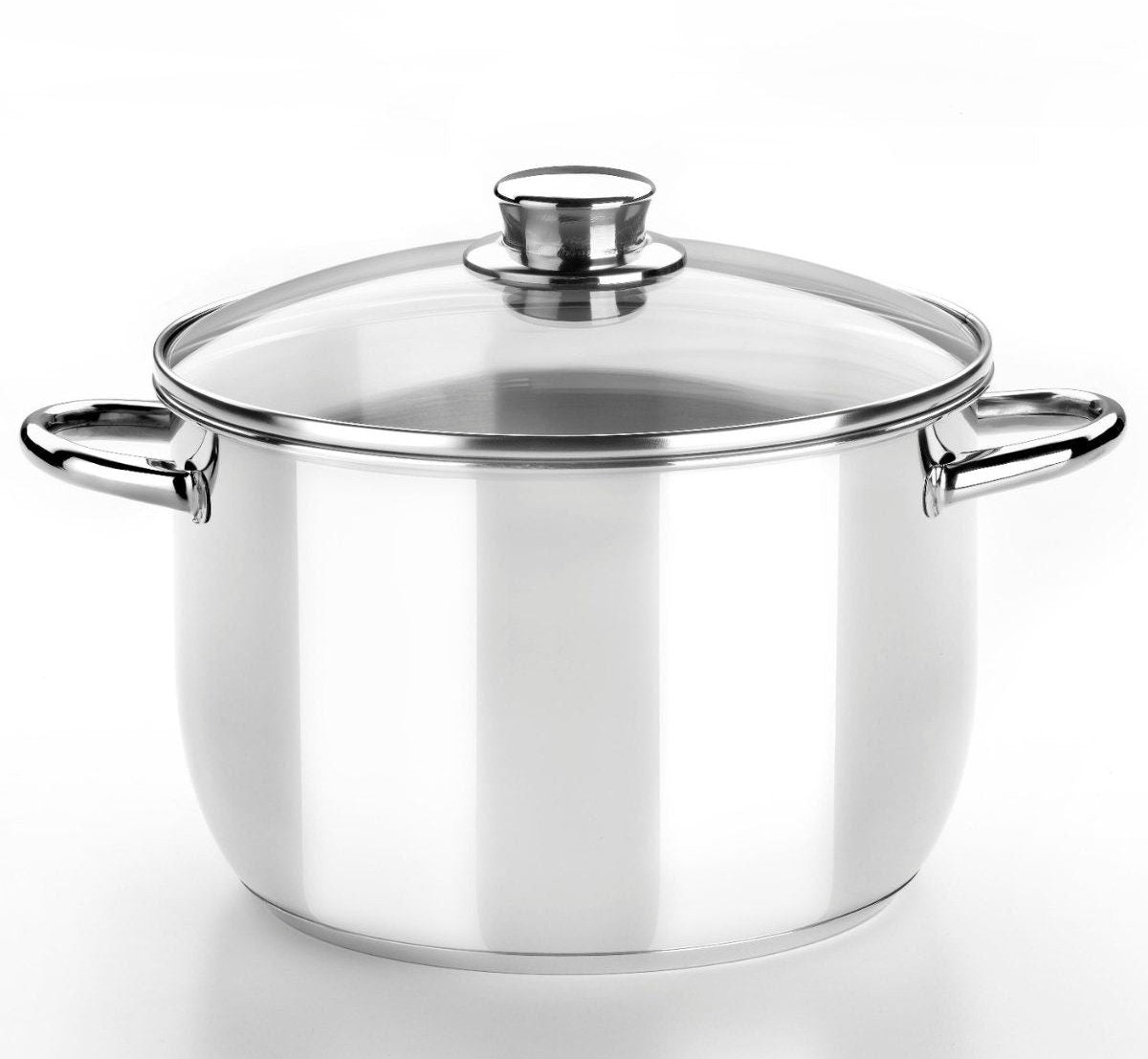 Monix optima | 20 cm pot met glazen deksel, 18 10 roestvrij staal, drievoudige diffusorbodem, geschikt voor alle soorten fornuizen, inclusief inductie