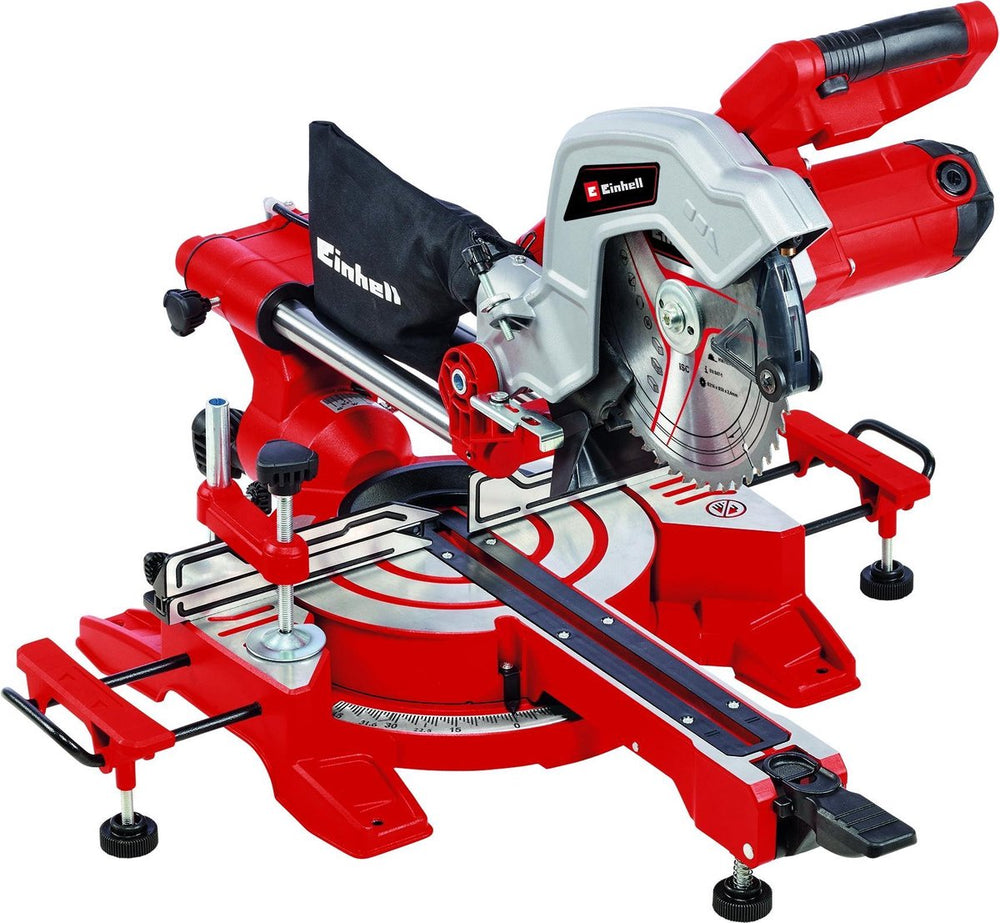 Einhell radiaal, afkort- en verstekzaag - tc-sm 216 - 1600w - ø216 mm - 48 tands zaagblad - met laser