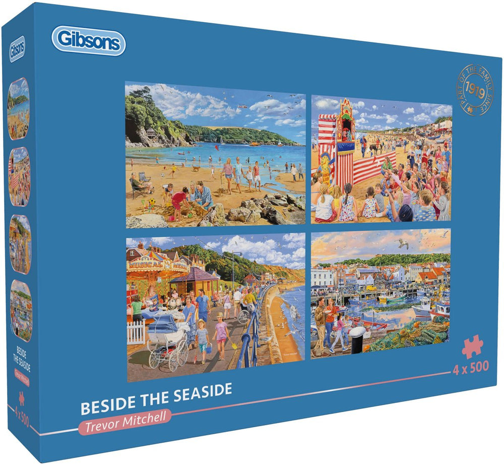 Gibsons legpuzzel beside the seaside 4x500 stukjes puzzelplezier.