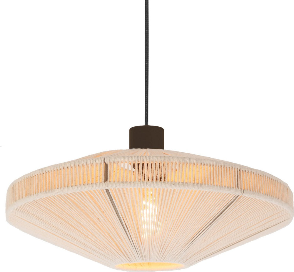 Eglo orimini hanglamp - e27 - ø 38 cm - crème brons - textiel