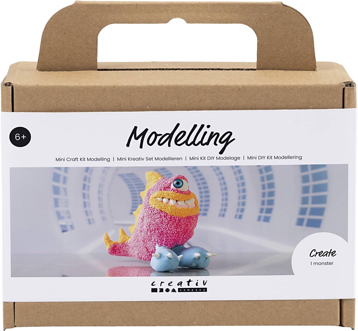 Creativ company https: www.cchobby.nl mini-hobbyset-boetseren-monster-freddy-neon-roze-1-doos
