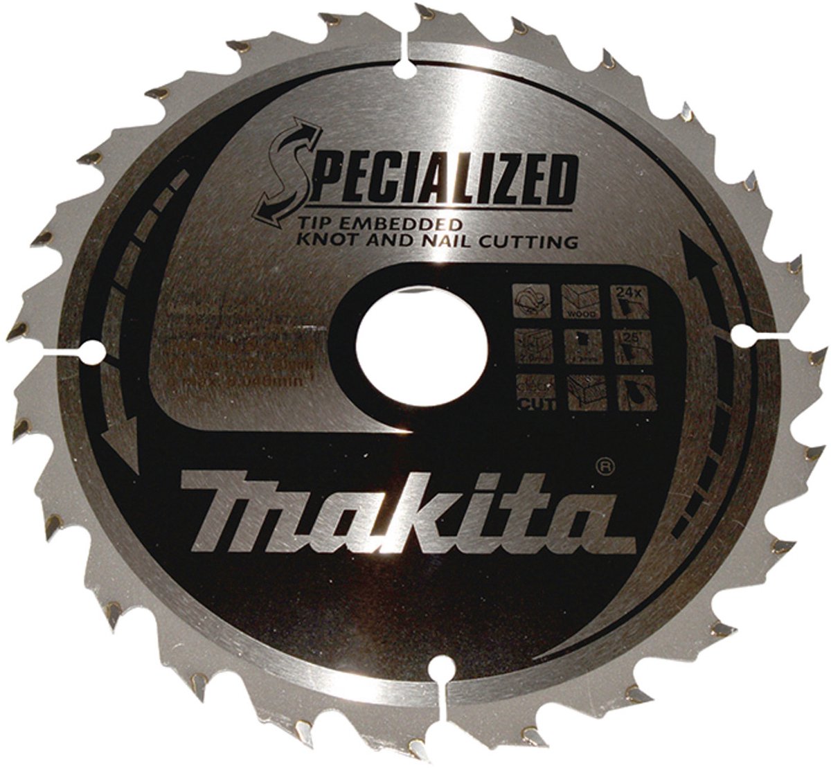 Makita cirkelzaagblad voor hout | specialized: noest spijker | ø 190mm asgat 30mm 24t - b-33118