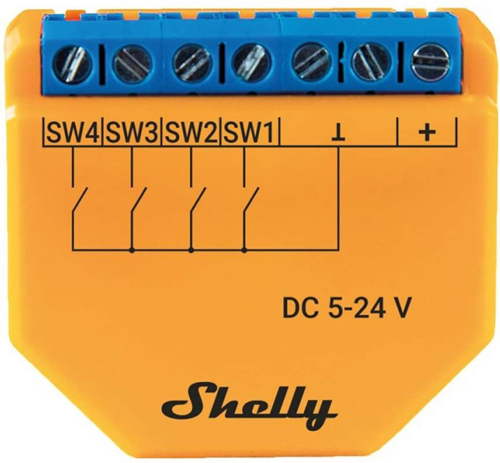 Shelly plus i4dc scenariomodule wifi, bluetooth