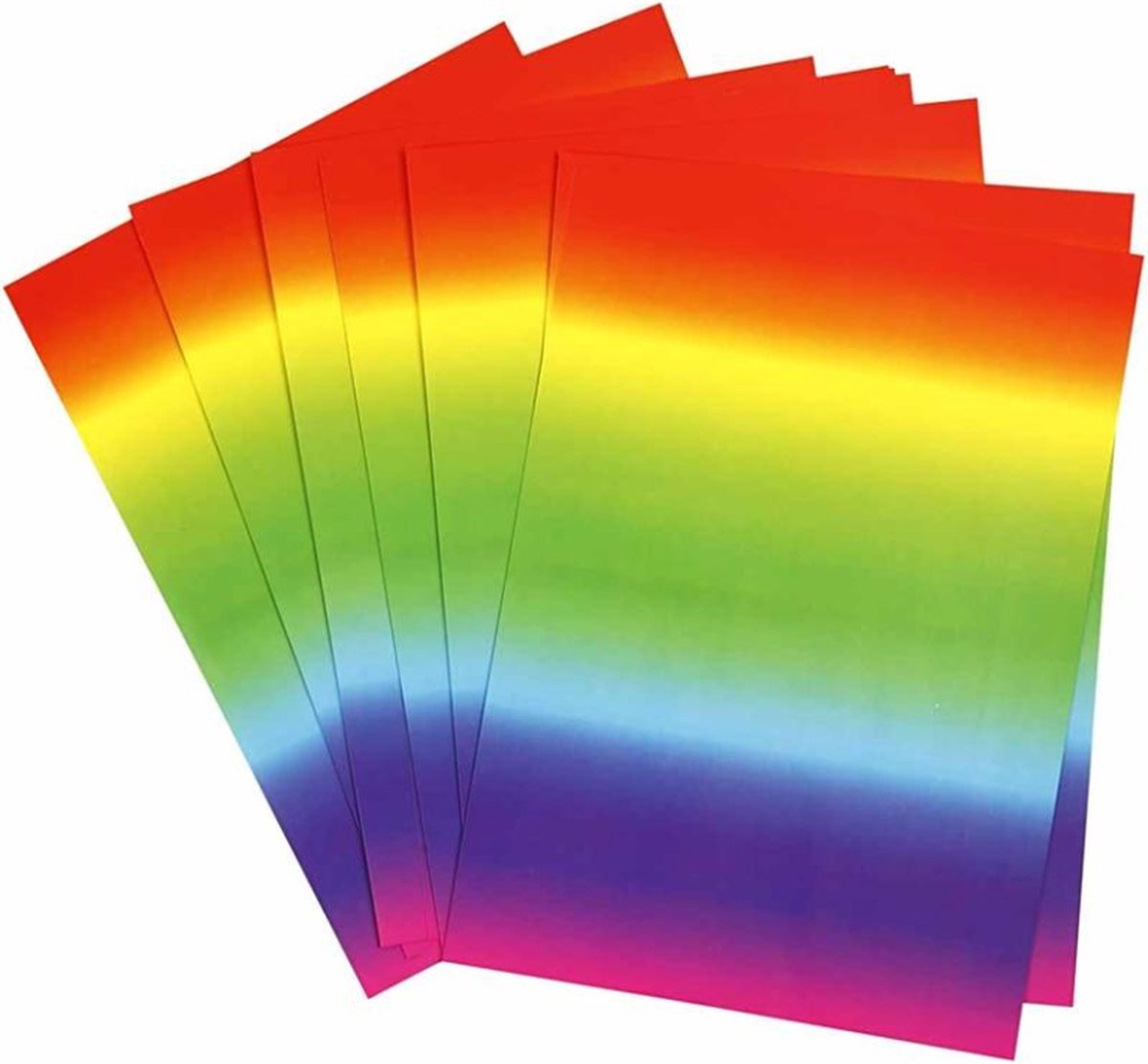 Creativ company regenboogpapier a4 180gr, 10 vellen